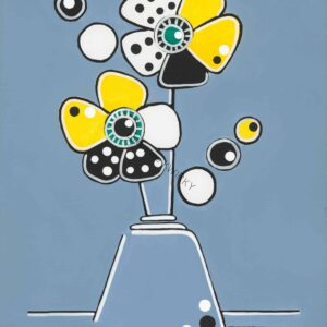 Flower Pot on Blue
