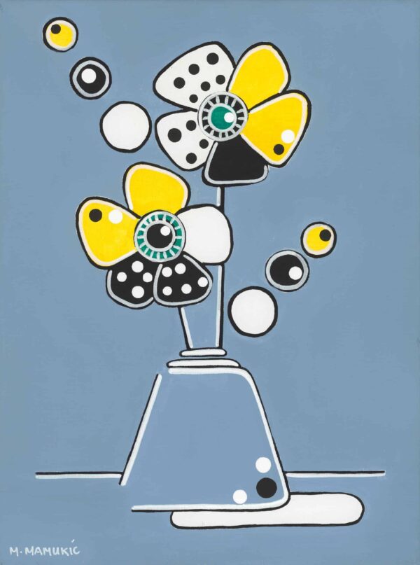 Flower Pot on Blue