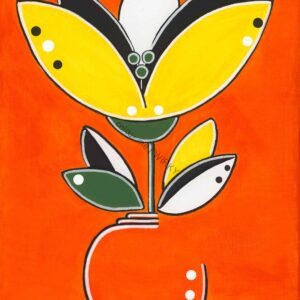 Flower Pot on Orange
