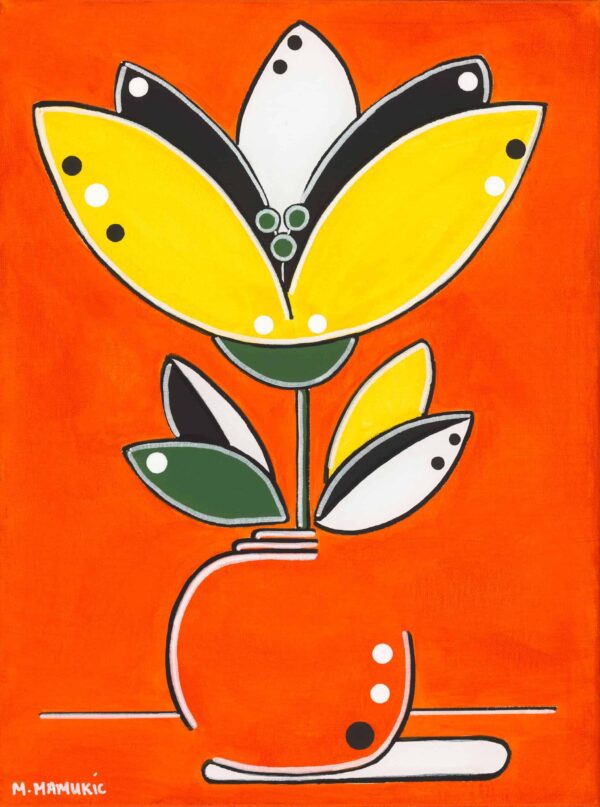Flower Pot on Orange