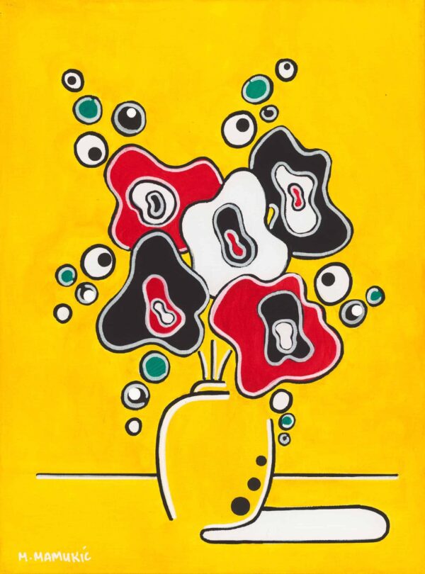 Flower Pot on Yellow